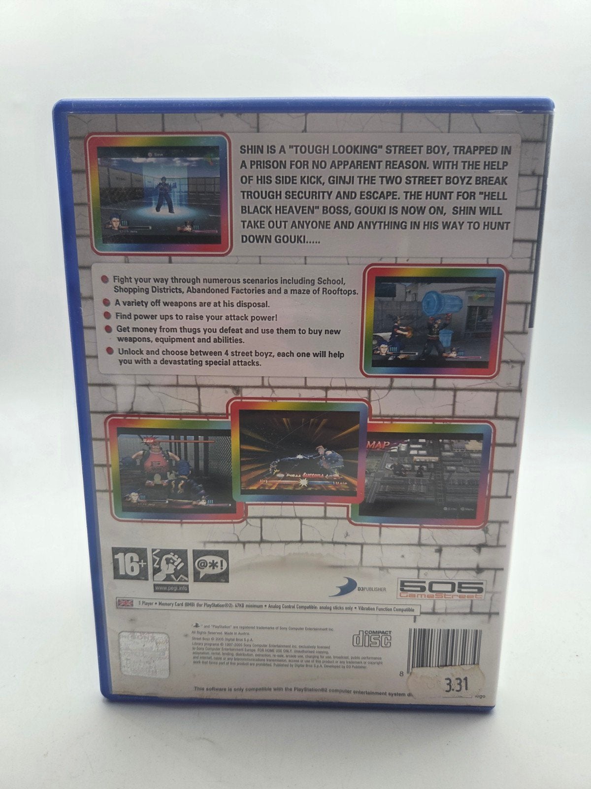 Street Boyz - PlayStation 2 (PS2) - Actie/Avontuur, Avontuur en Actie, Gebruikt, 1 speler, Onbekend