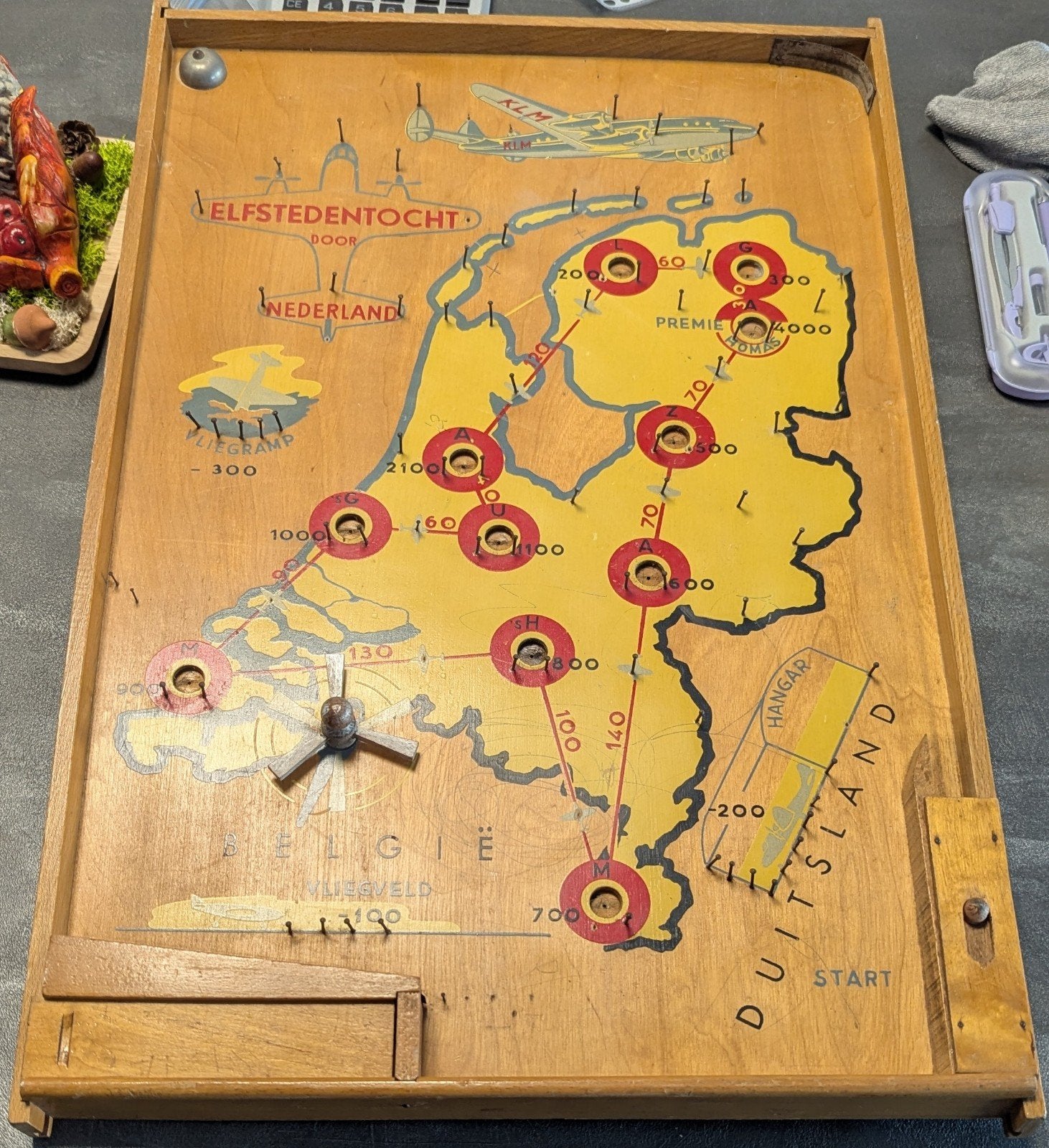 Homas houten knikkerspel Elfstedentocht, Ophalen of Verzenden