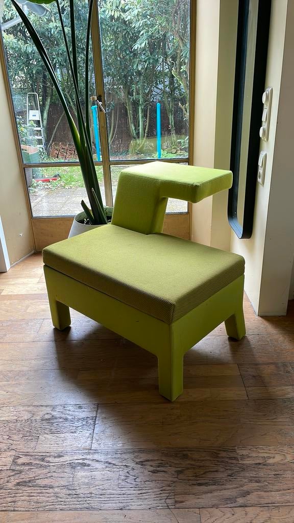 Lime groene fauteuil/ design zitmeubel van Cowork, Huis en Inrichting, Zo goed als nieuw, 50 tot 75 cm, 75 tot 100 cm, Ophalen of Verzenden