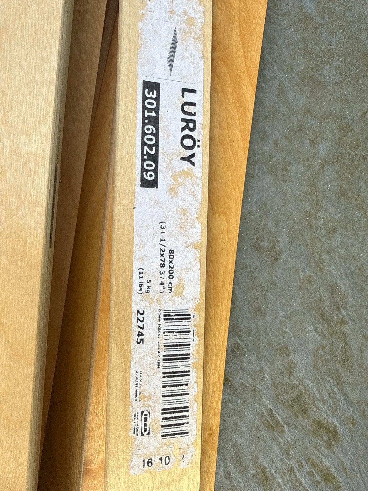 IKEA LURÖY lattenbodem 80x200 cm, Gebruikt, Eenpersoons, Ophalen of Verzenden, 80 cm