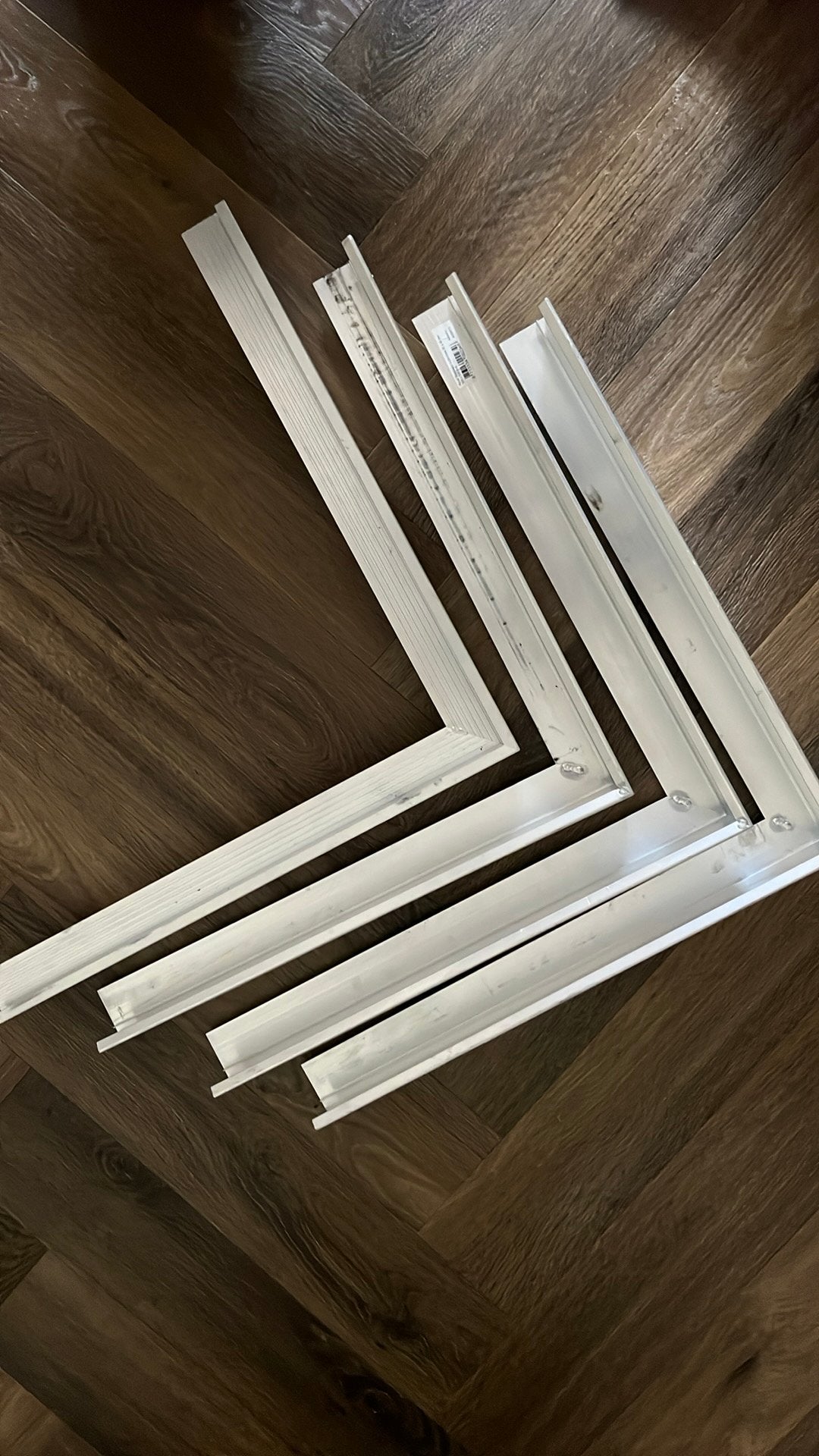 4 Daktrim buitenhoek aluminium 60 x 45 mm, hoek 500 x 500 mm, Dakplaat of Dakpanplaat, Nieuw, Ophalen of Verzenden, Minder dan 5 m²