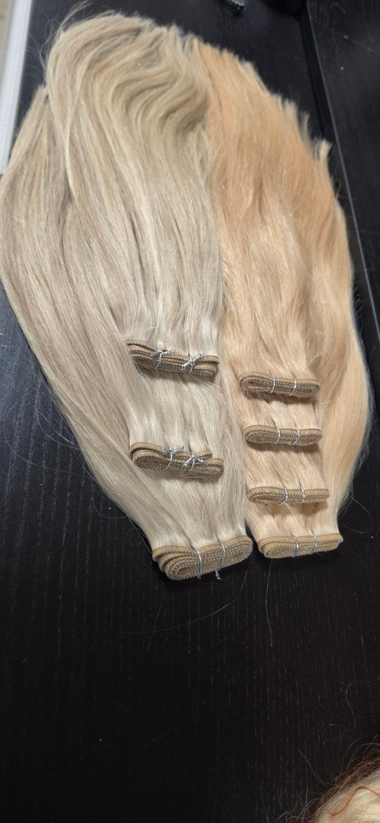 Blonde Weft Extensions - 100% Virgin Human Hair, Ophalen of Verzenden, Nieuw, Pruik of Haarverlenging
