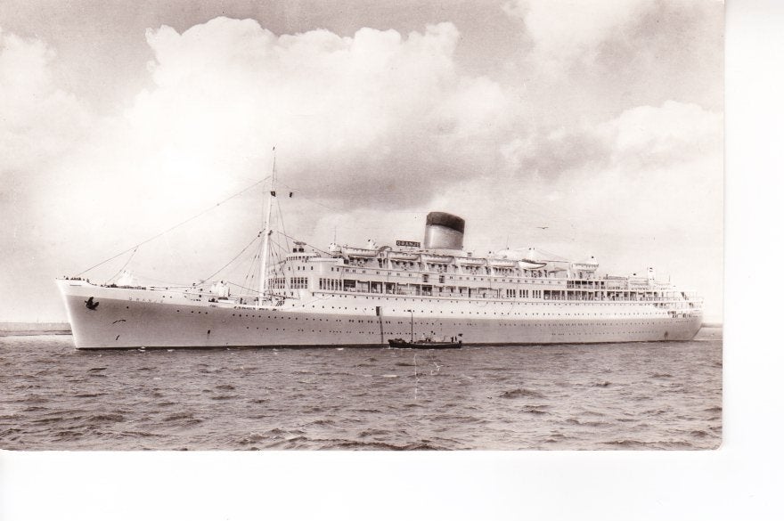 Stoomvaart Maatschappij Nederland. MS Oranje (1950s) 03-09, Ophalen of Verzenden, Gebruikt, Motorboot, Kaart, Foto of Prent
