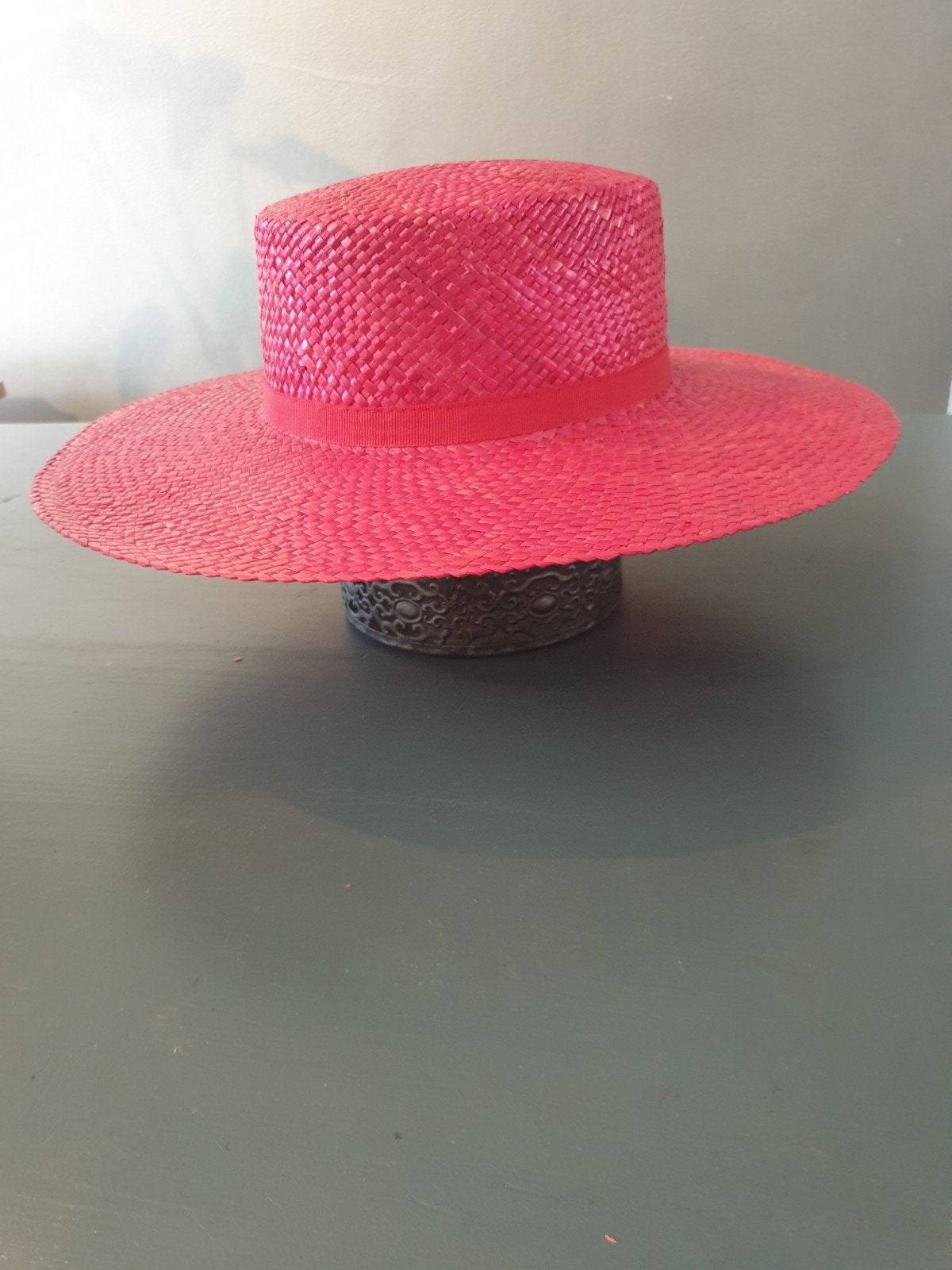 Felroze/coral strohoed en andere advertenties, Ophalen of Verzenden, One size fits all