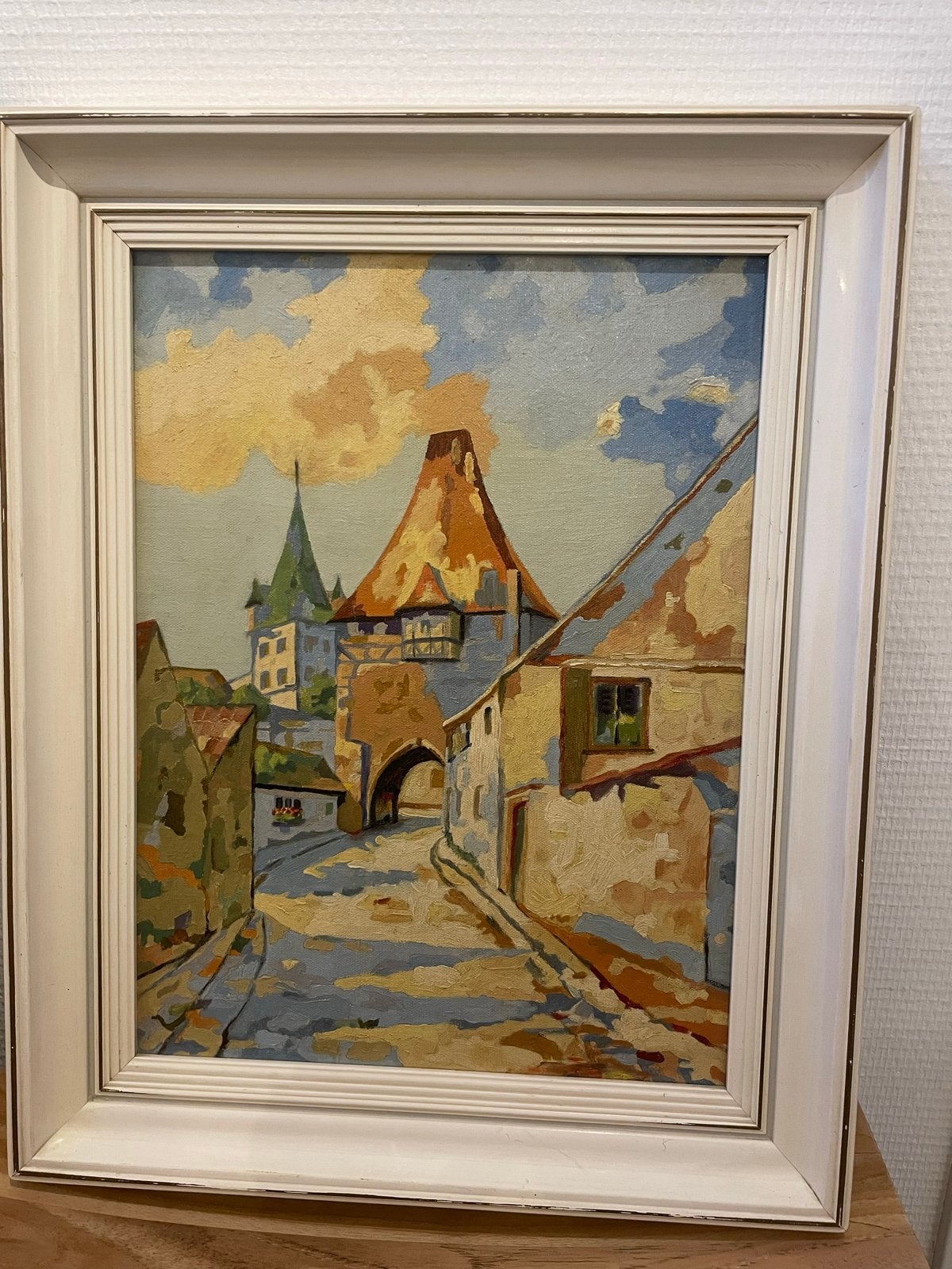 Oud Hollands Stadsgezicht Olieverf Schilderij, Ophalen, Doek, Oud hollands, Handgeschilderd