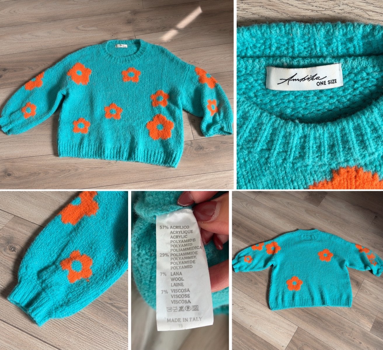 Ambika trui met bloemenprint - One Size, Kleding | Dames, Ophalen of Verzenden, Gedragen, Maat 38/40 (M), Meerkleurig