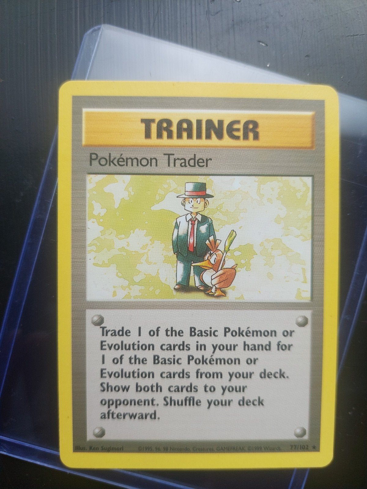 Pokémon Trainer - Pokémon Trader (Base Set 77/102), Ophalen of Verzenden, Gebruikt, Losse kaart
