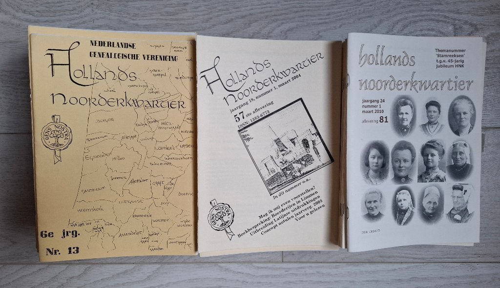 84 Kwartaaluitgaven NGV Hollands Noorderkwartier, Ophalen of Verzenden, 20e eeuw of later, Gelezen, Zie beschrijving