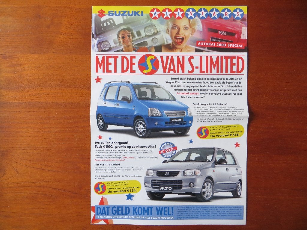 Suzuki Met de S van S-Limited (AutoRAI 2003), Ophalen of Verzenden, Nieuw, Overige merken