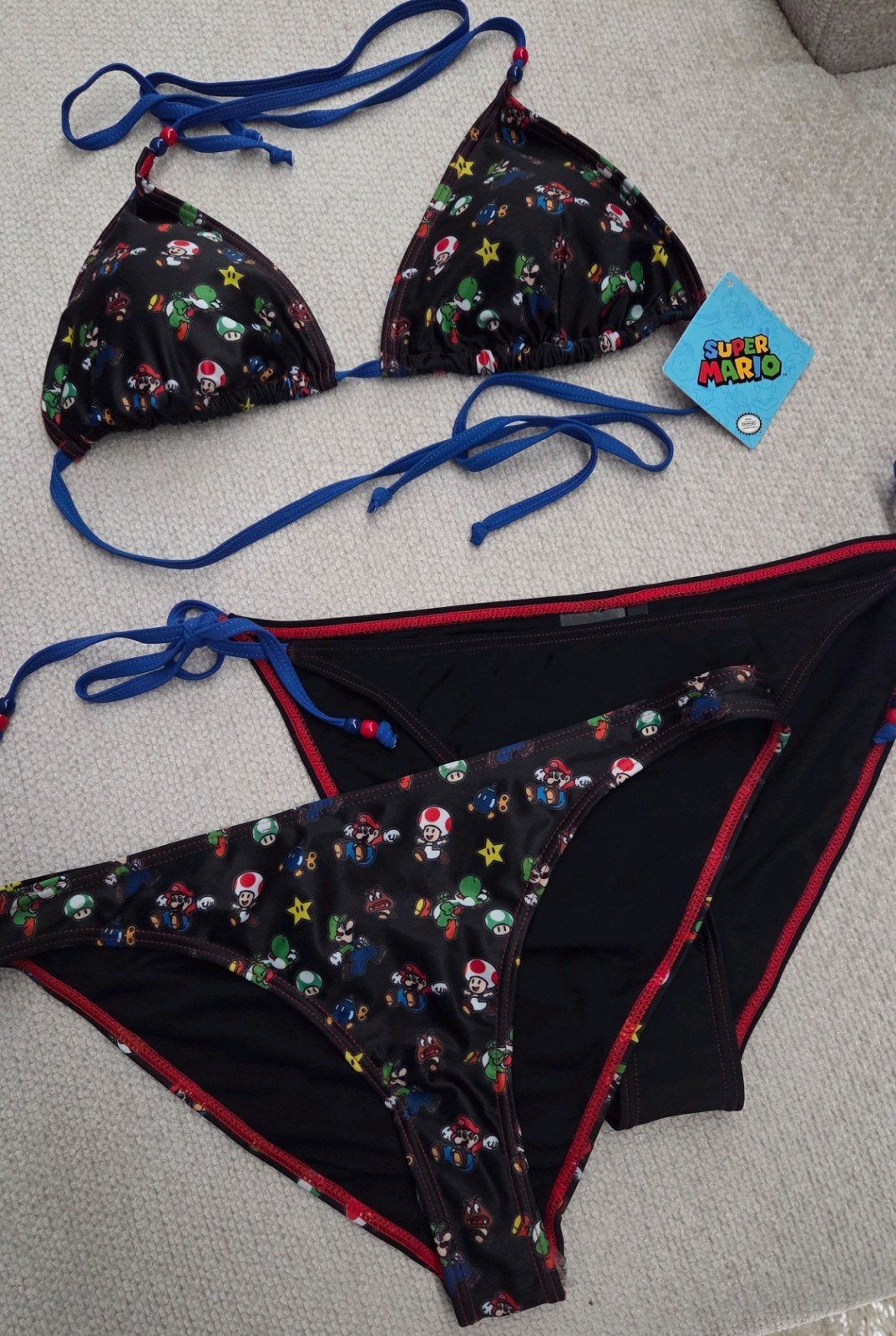 Nieuwe Super Mario Bikini, Zwart, Nieuw, Ophalen of Verzenden, Bikini