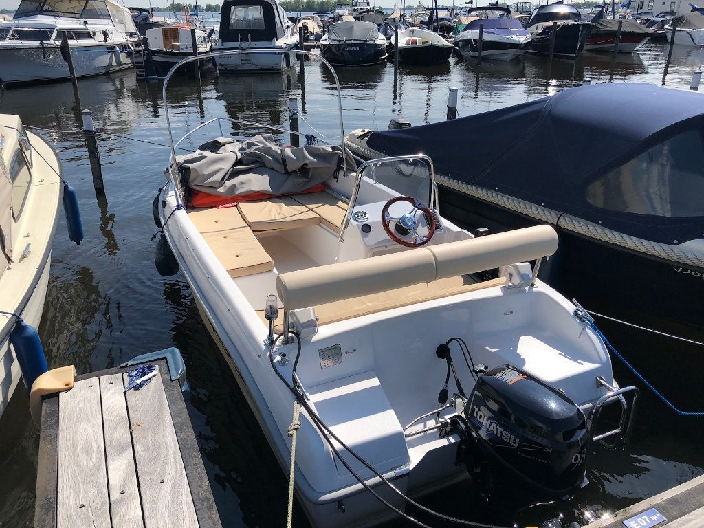 Topcraft 440 millenium consoleboot met trailer en ligplaats, Ophalen, Gebruikt, Tot 10 pk, Viertaktmotor