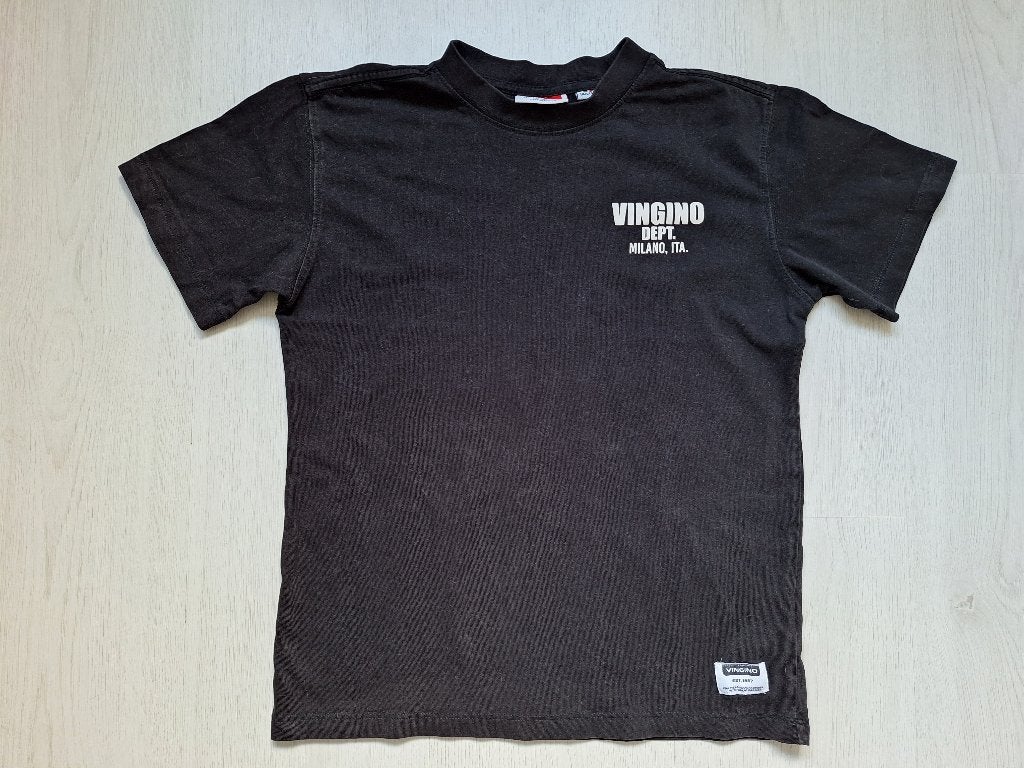 Zwarte t-shirt van Vingino, maat 146/152, Gebruikt, Ophalen of Verzenden, Vingino, Shirt of Longsleeve