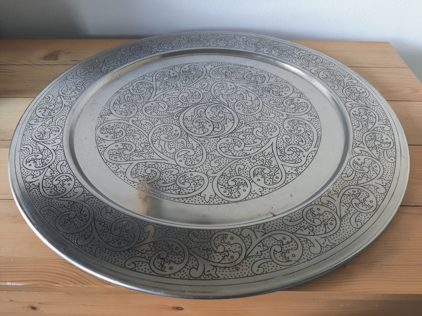 Dienblad met patroon, Ophalen, Gebruikt, Rond, Dienblad