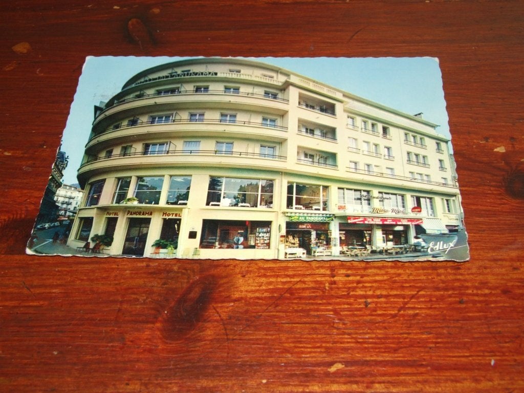 A113- Oude kaart Hotel Panorama Lourdes, Frankrijk (1970), Verzamelen, Verzenden, 1960 tot 1980, Gelopen, Frankrijk