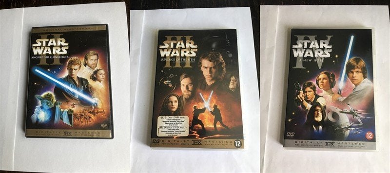 star wars episode 2 3 4 dvd (3 stuks) starwars, Vanaf 12 jaar, Ophalen of Verzenden, Zo goed als nieuw