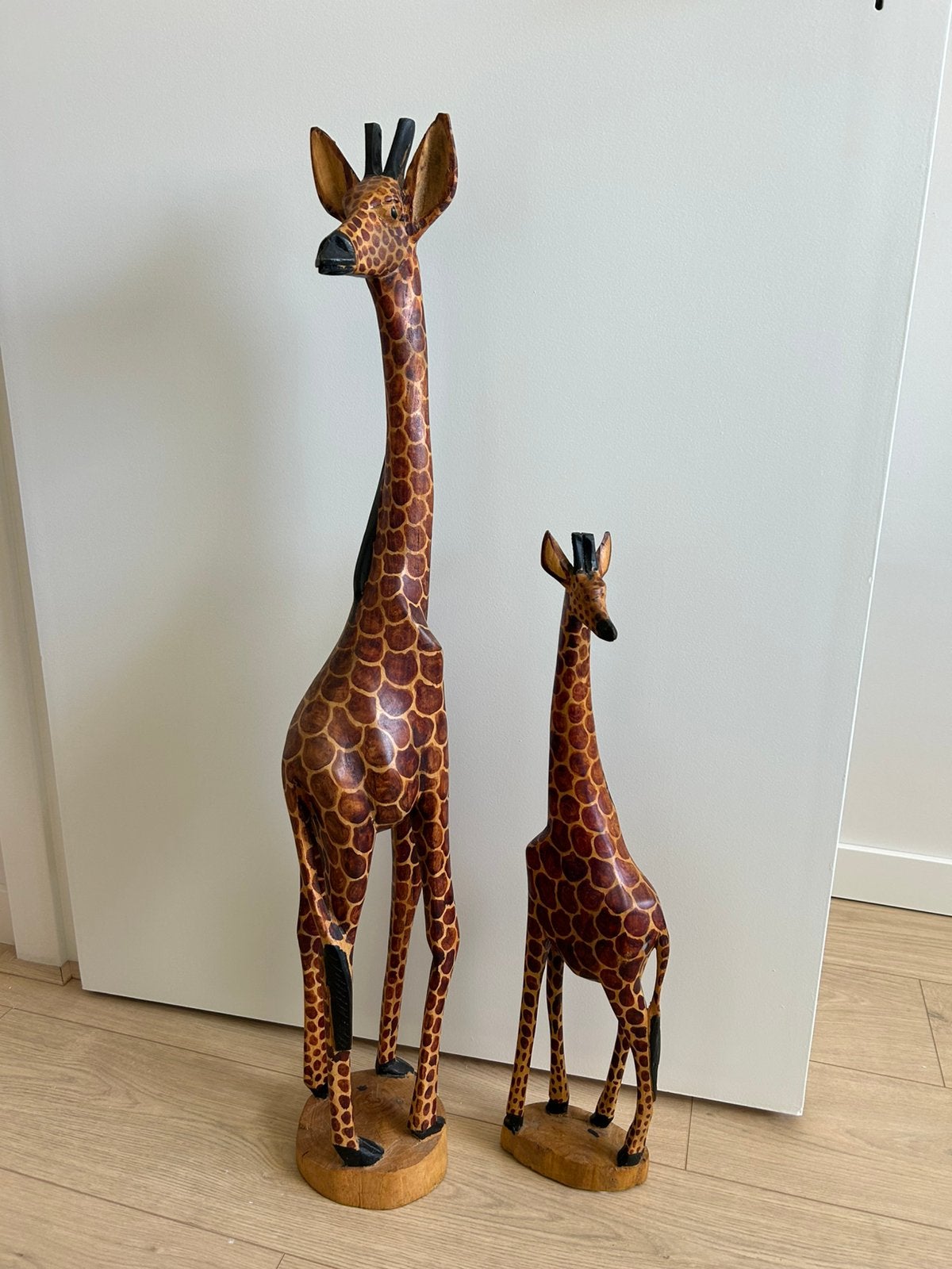 Houten giraffen, Ophalen, Zo goed als nieuw, Dier