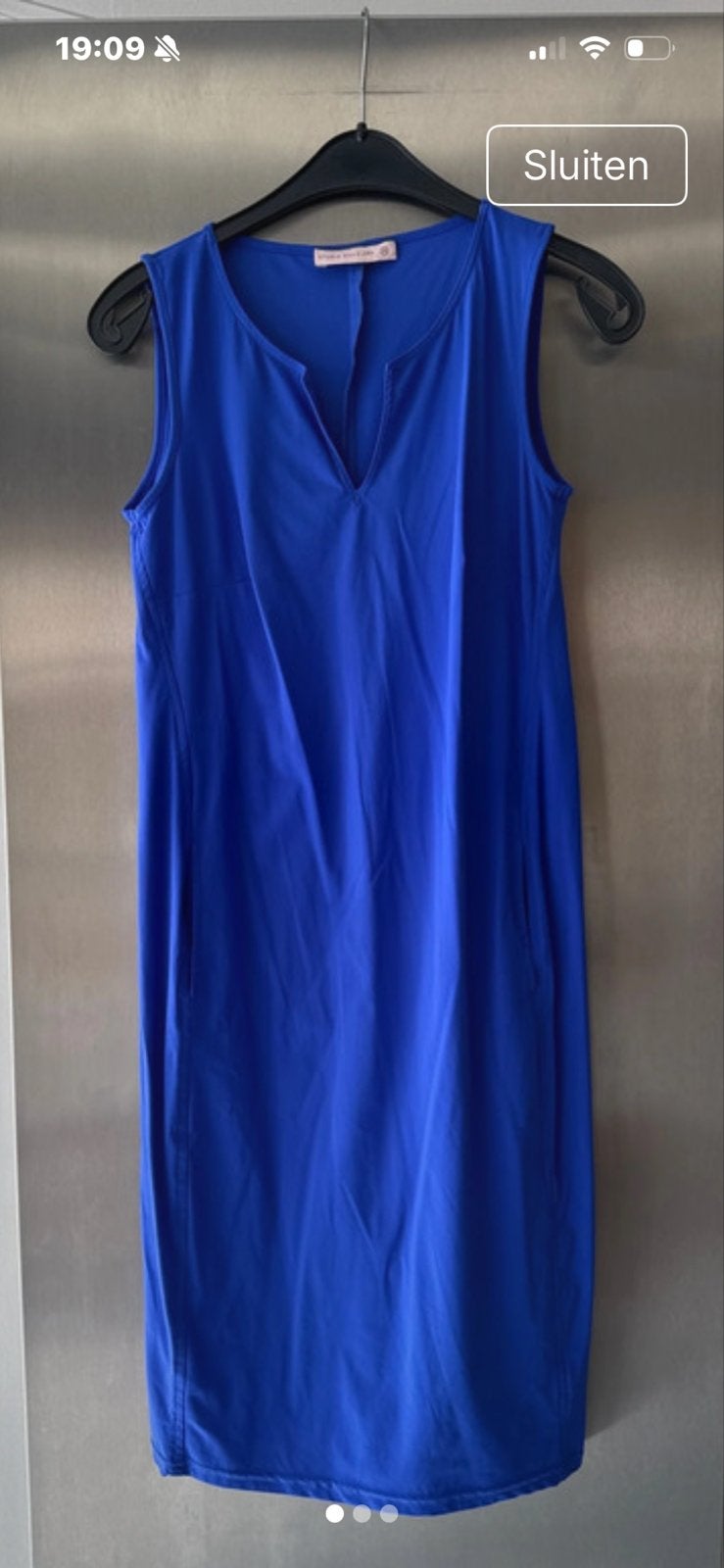 Studio Anneloes kobalt travelstof jurk XS zgan, Blauw, Ophalen of Verzenden, Zo goed als nieuw, Knielengte