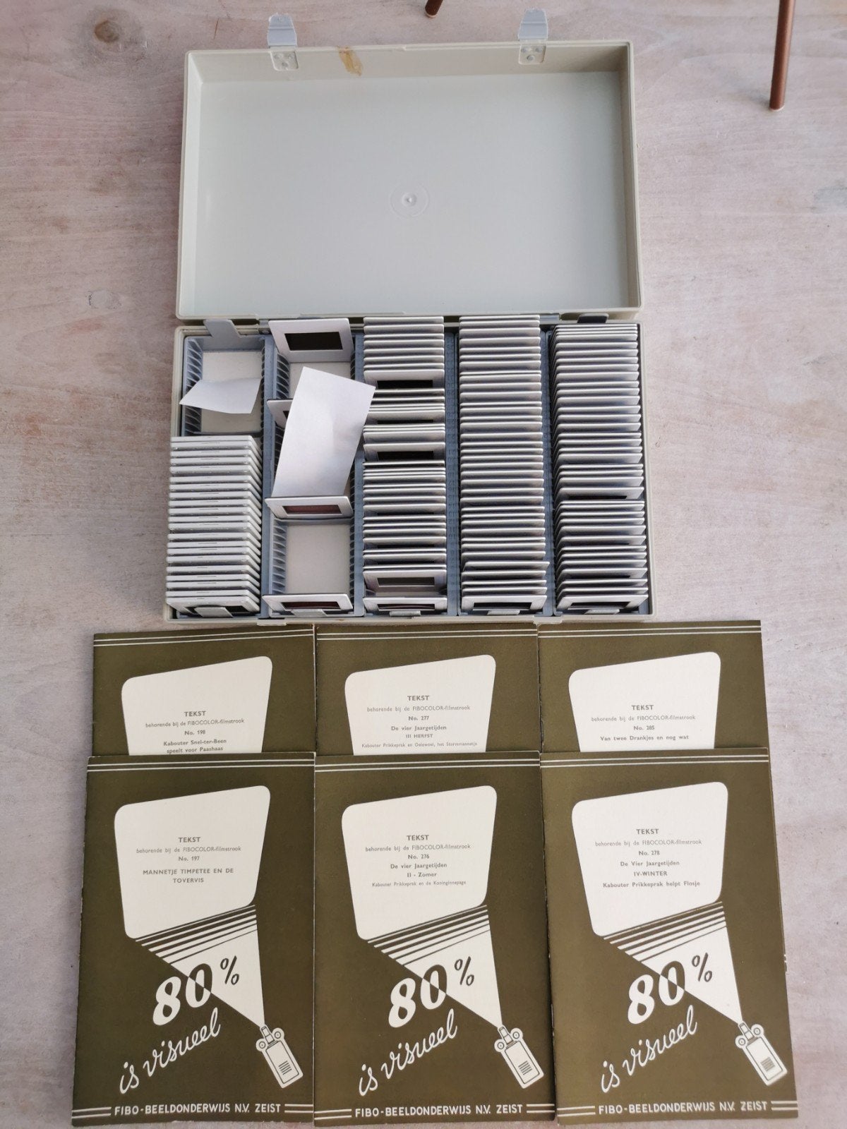 Dia's Fibo Beeld Onderwijs Fibocolor Nr. 197 198 276 278 285, Ophalen of Verzenden, Gebruikt