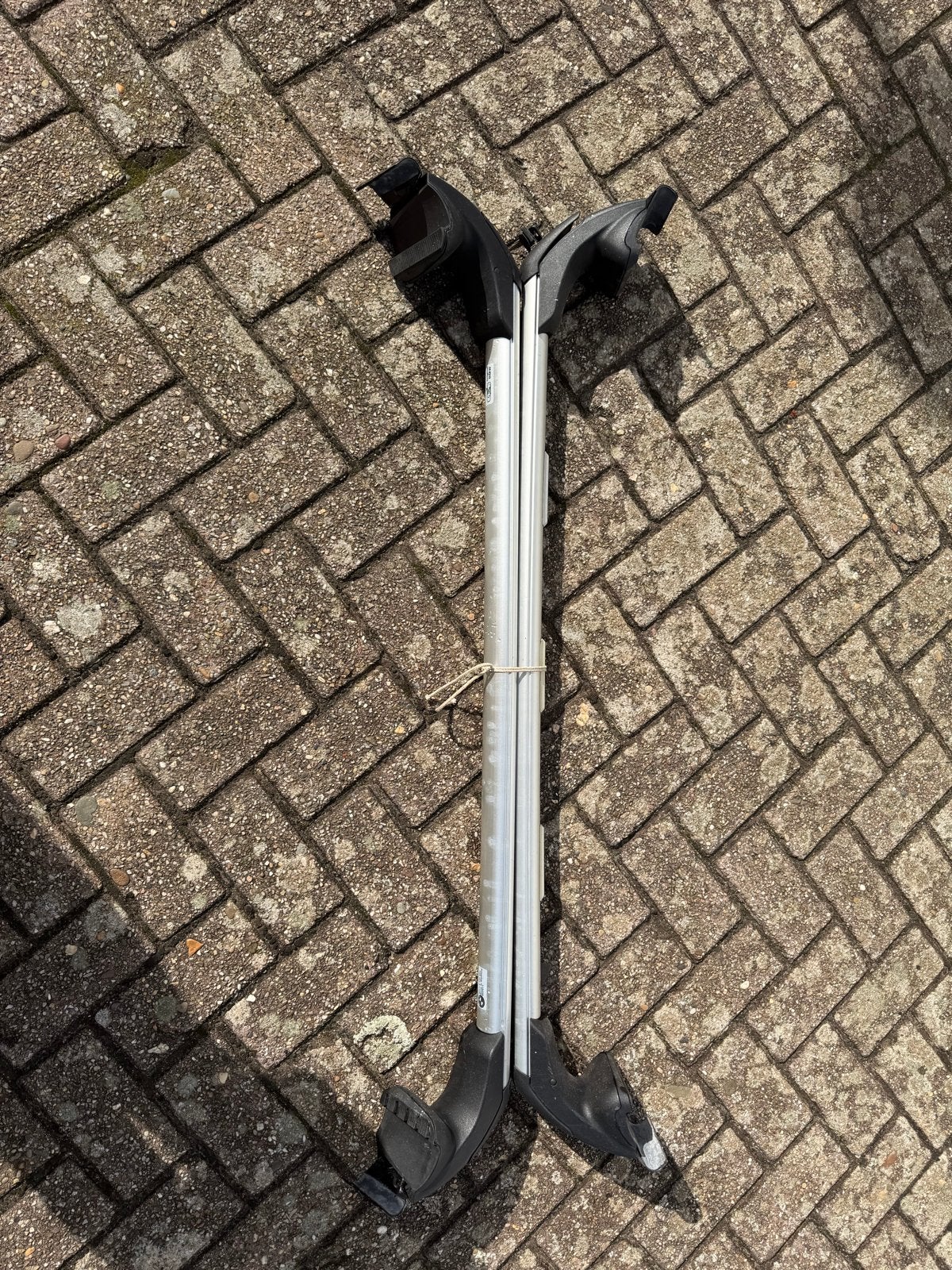 Originele BMW E60 dakdragers / basisdragers met sleutel, Ophalen, Gebruikt
