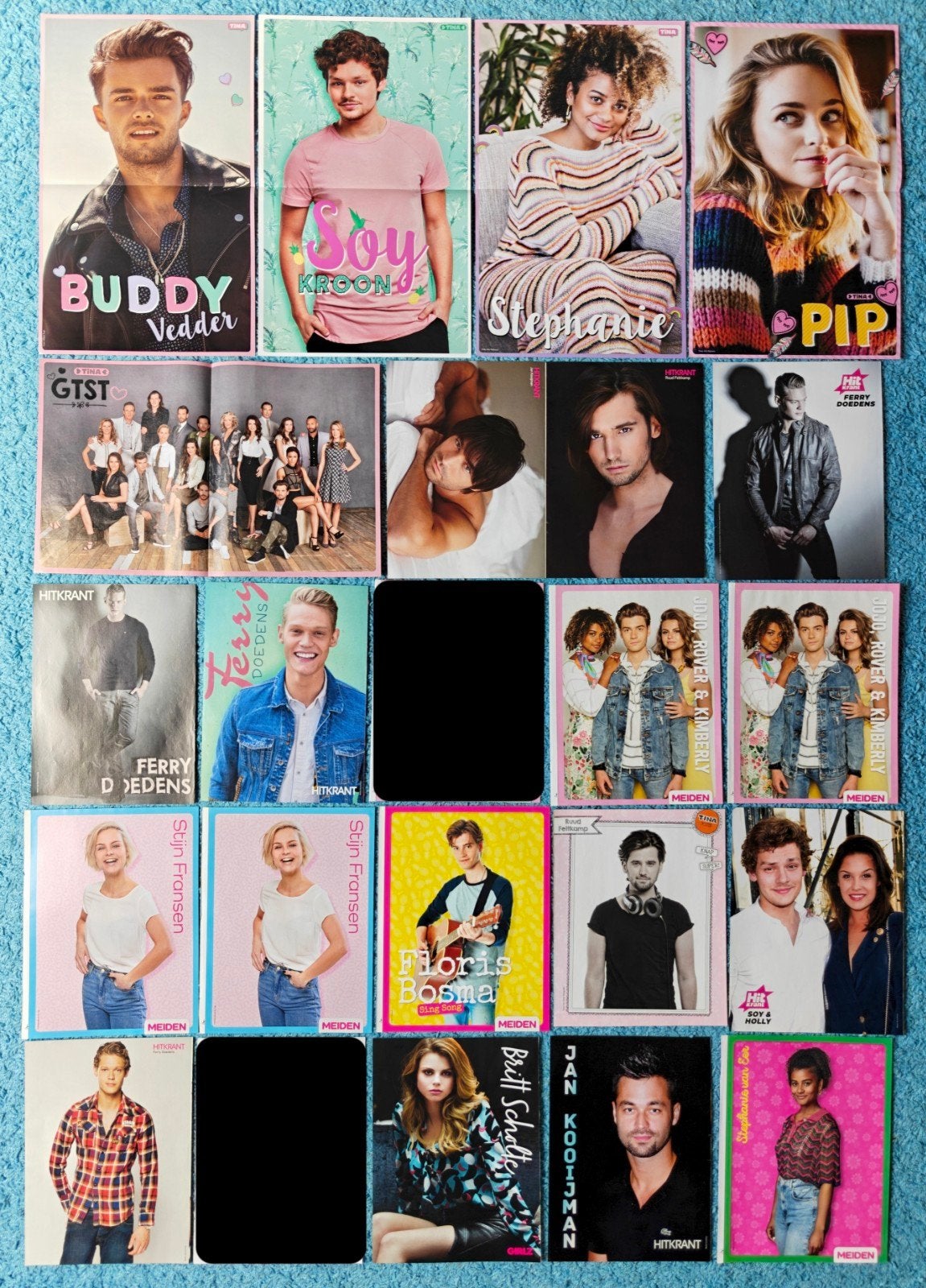 Goede Tijden, Slechte Tijden cast poster collectie, Rechthoekig Staand, A4 of kleiner, Nieuw, Ophalen of Verzenden