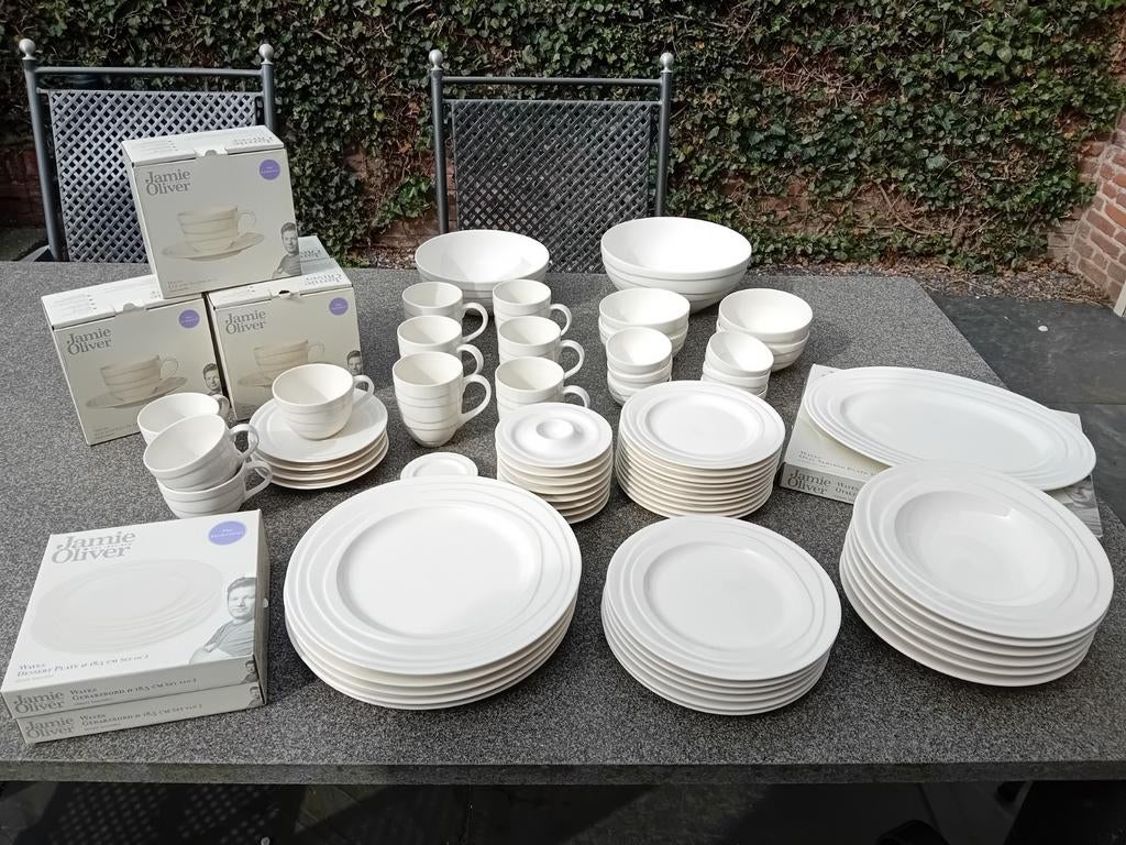 Prachtig Jamie Oliver Waves servies in prima staat., Ophalen of Verzenden, Zo goed als nieuw, Overige stijlen, Porselein