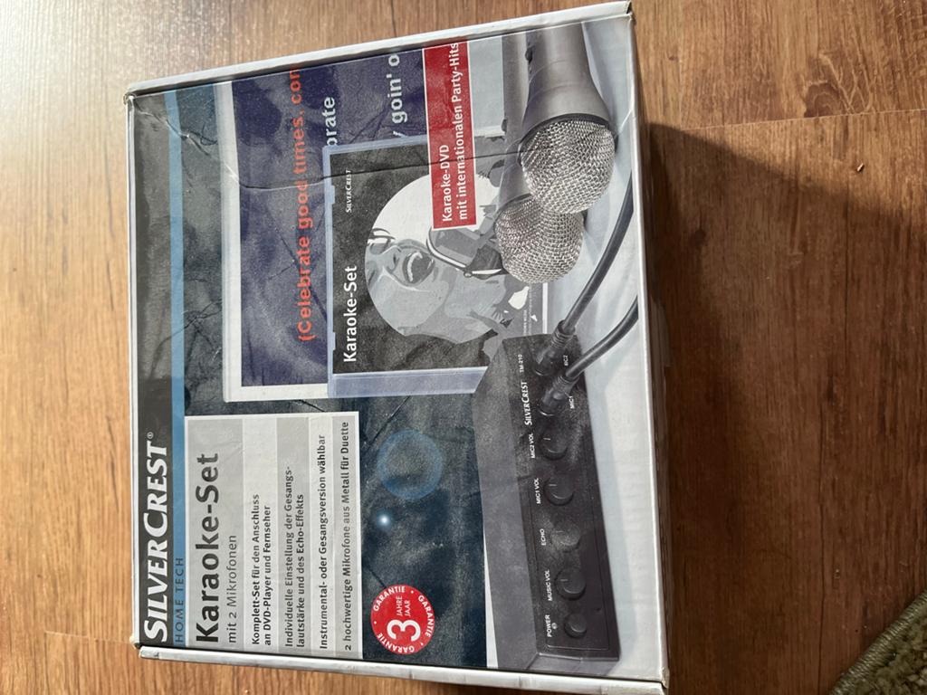 SilverCrest Karaoke-Set met 2 microfoons, Ophalen of Verzenden, Zo goed als nieuw, Complete set