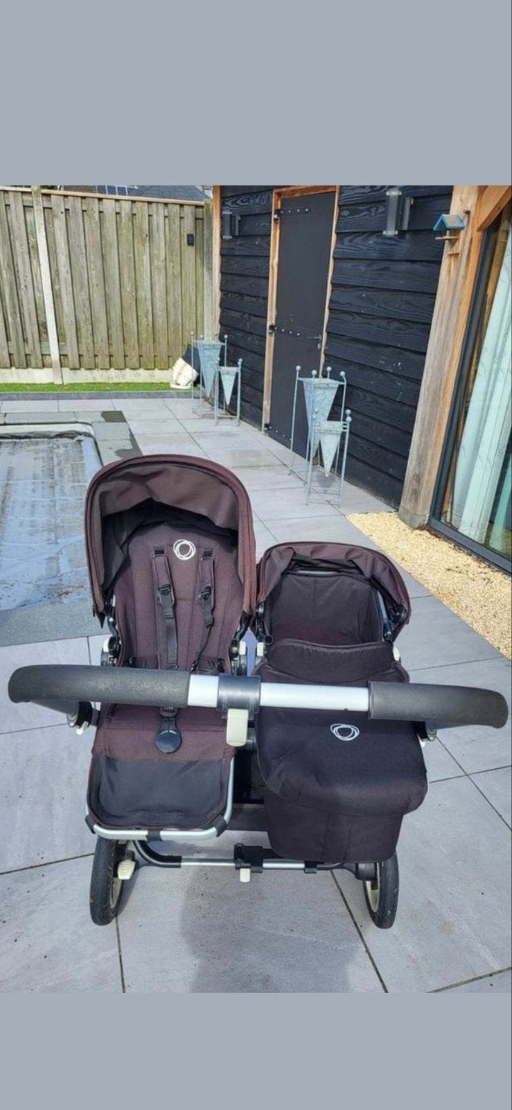 Bugaboo Donkey 2 Duo Kinderwagen - Zwart/Bruin, Ophalen, Gebruikt, Bugaboo