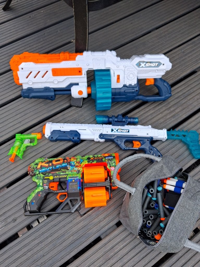 4x Nerf X shot, Ophalen of Verzenden, Zo goed als nieuw