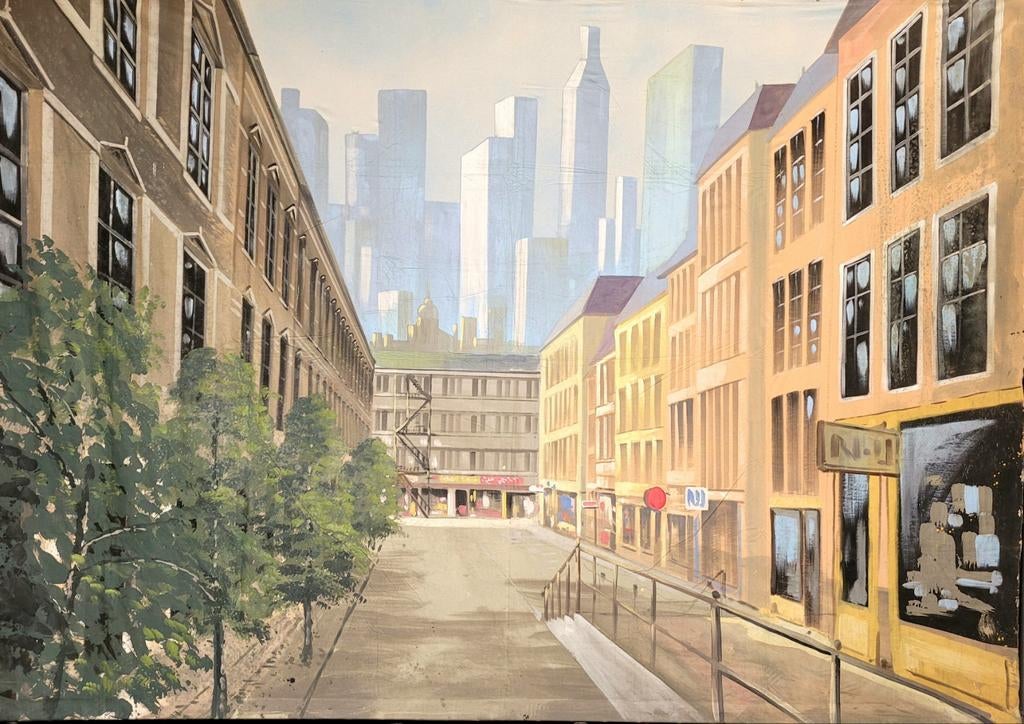 Decordoek skyline New York, Ophalen, Zo goed als nieuw, Overige onderwerpen
