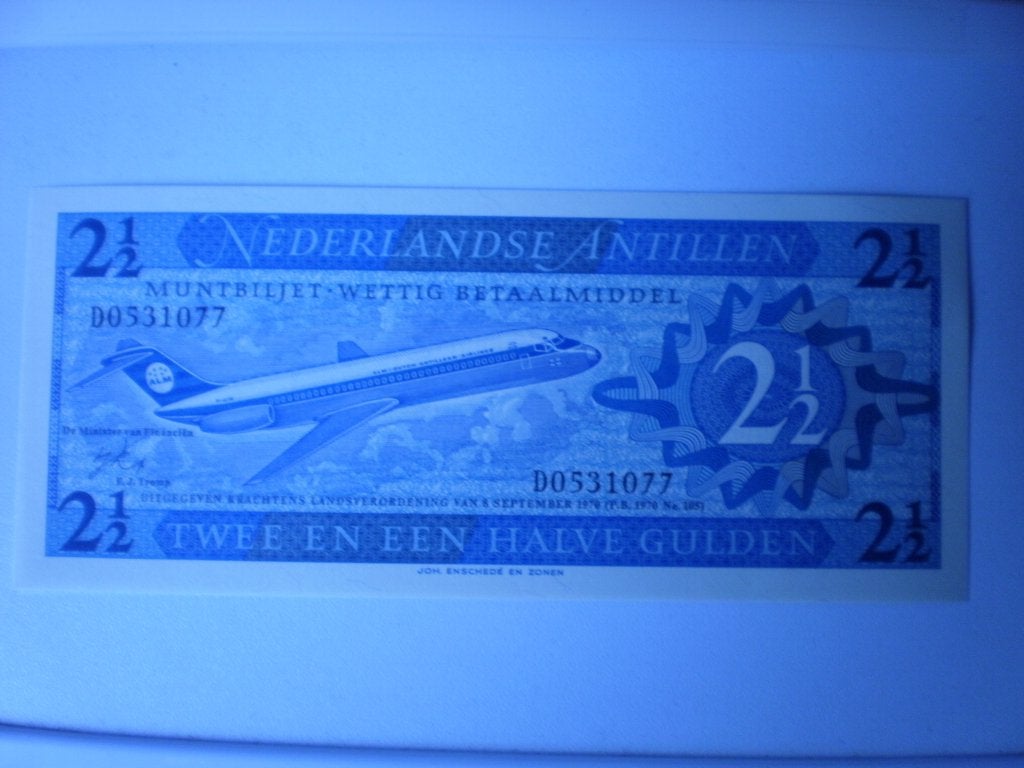 Nederlandse Antillen - 2 1/2 Gulden - Bankbiljet, Verzenden, Zuid-Amerika, Los biljet
