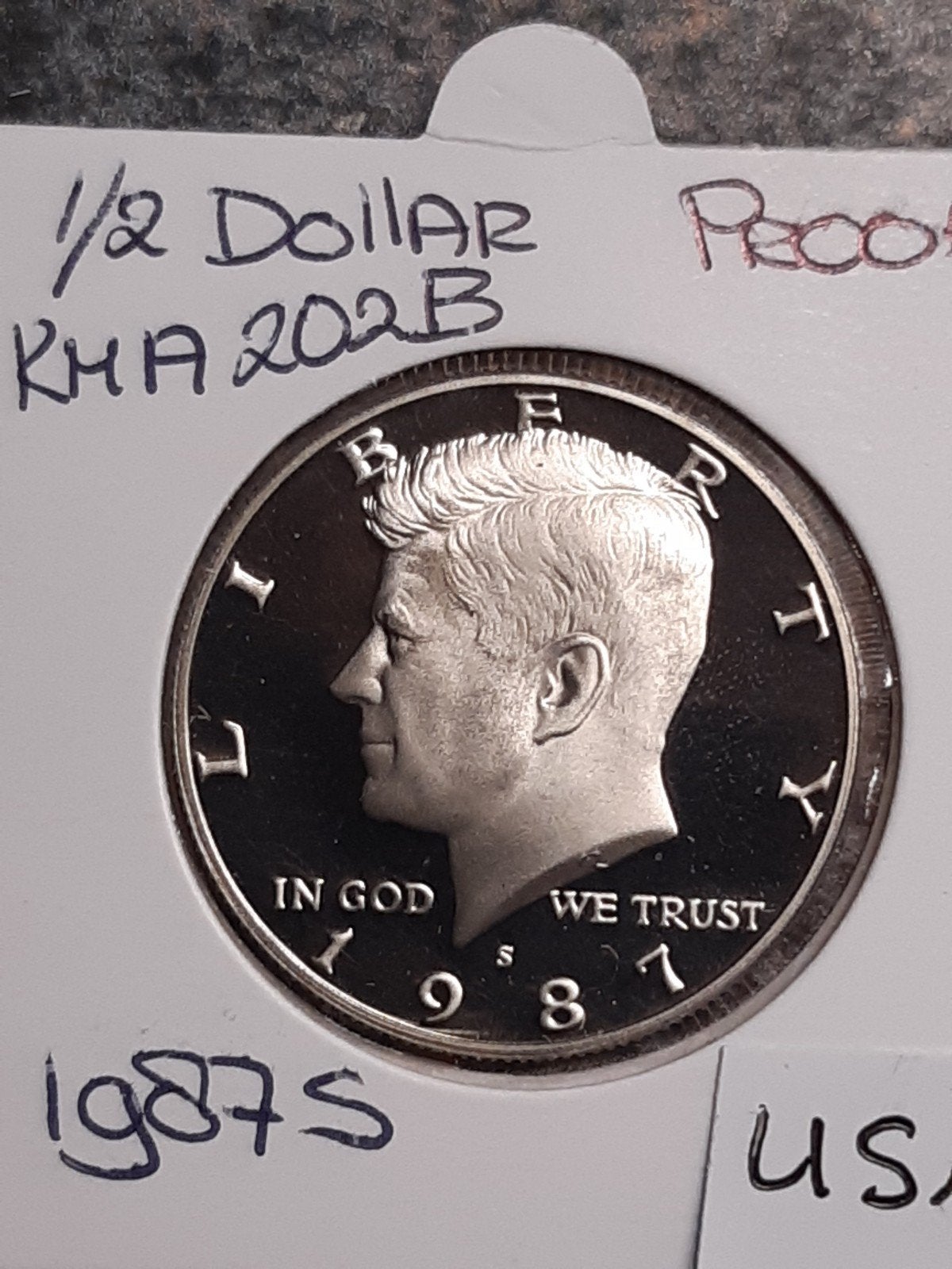 halve dollar 1987s proof usa  kk f.30.9, Ophalen of Verzenden, Noord-Amerika