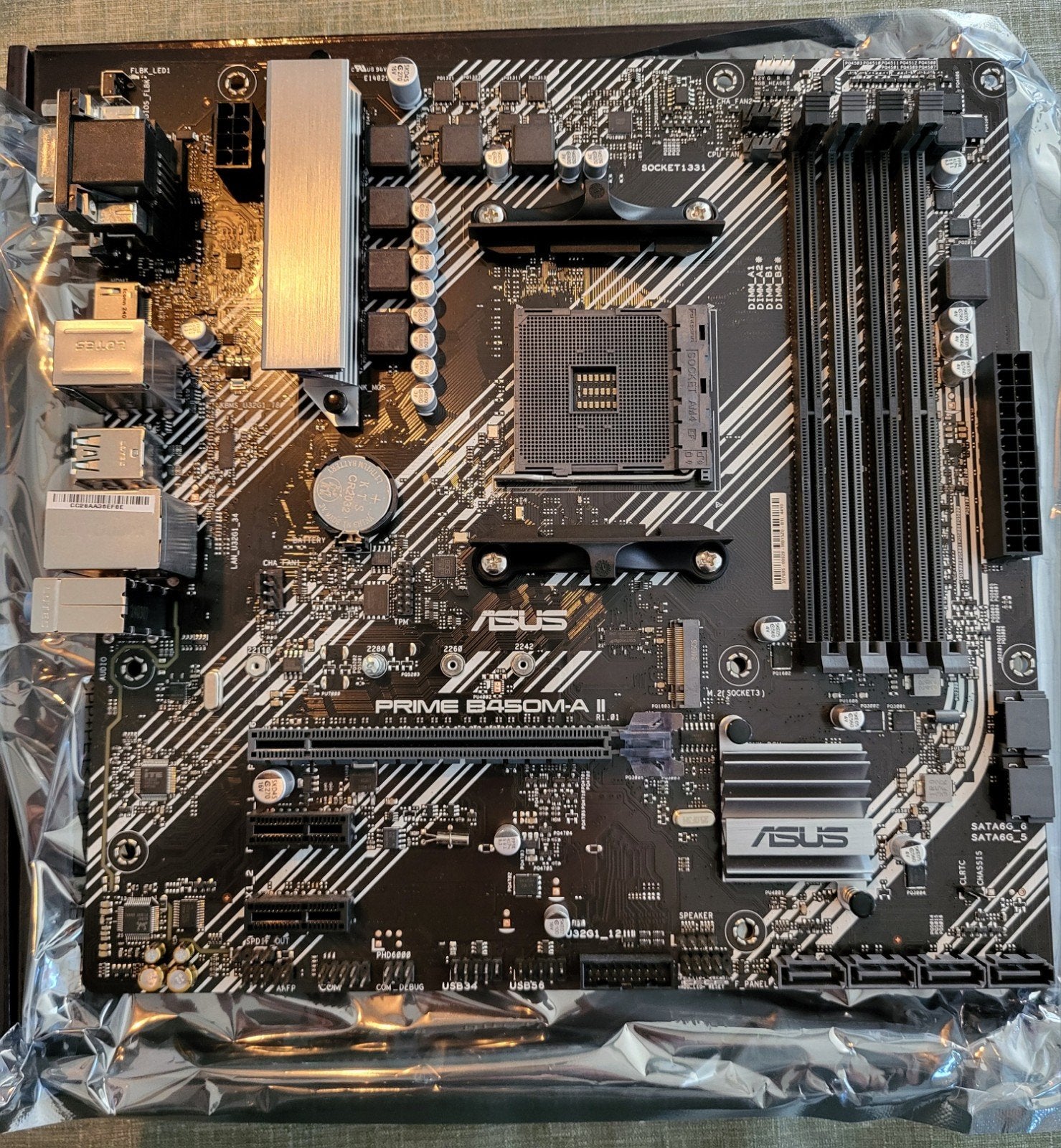 ASUS Prime B450M-A II Moederbord zo goed als nieuw, Ophalen, DDR4, AM4, Zo goed als nieuw