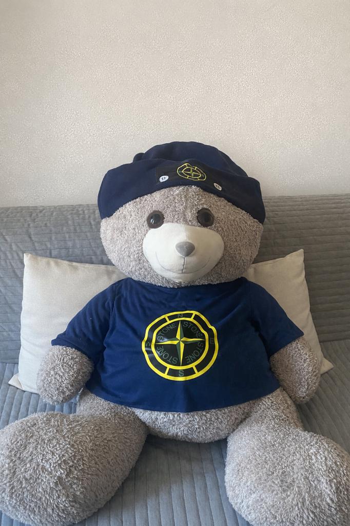 Stone Island Teddybeer, Kinderen en Baby's, Speelgoed | Knuffels en Pluche, Ophalen, Zo goed als nieuw, Beer