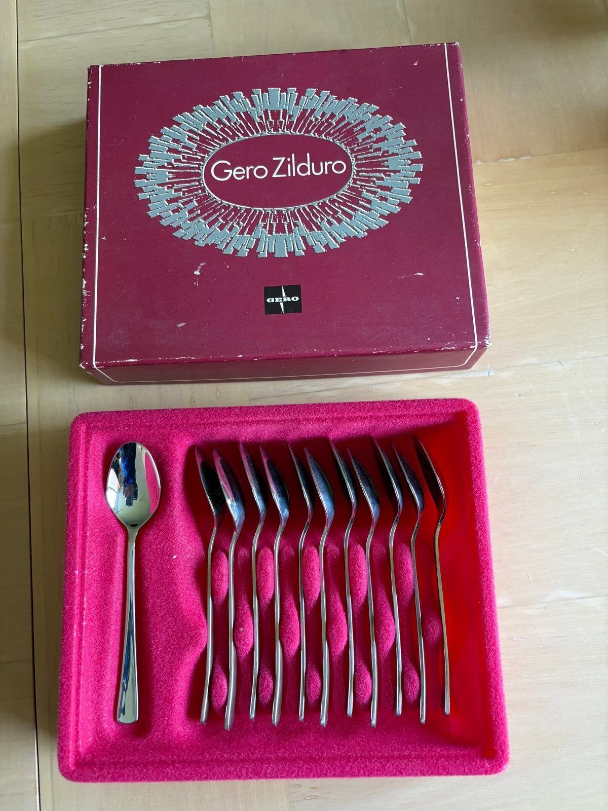 12 Gero Zilduro theelepels in originele verpakking, Ophalen of Verzenden