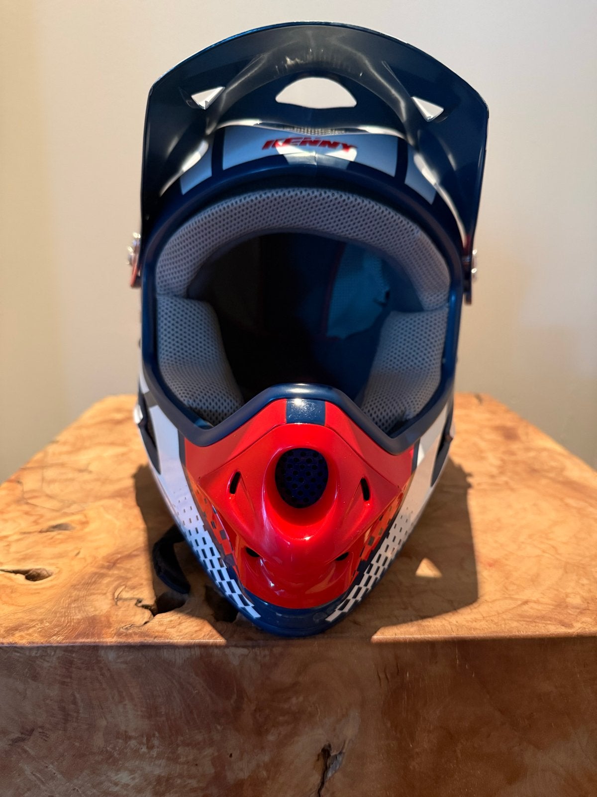 Kenny BMX helm - Blauw/Wit/Rood, Ophalen of Verzenden, Staal