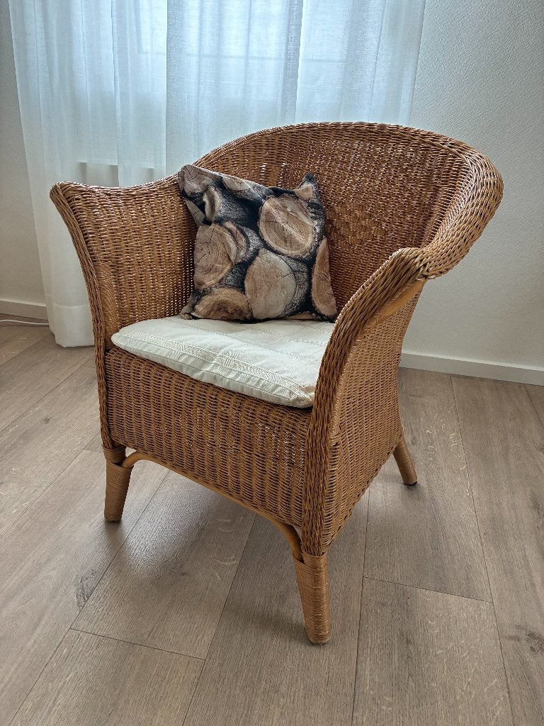 Te koop twee rotan stoelen, Ophalen, Gebruikt