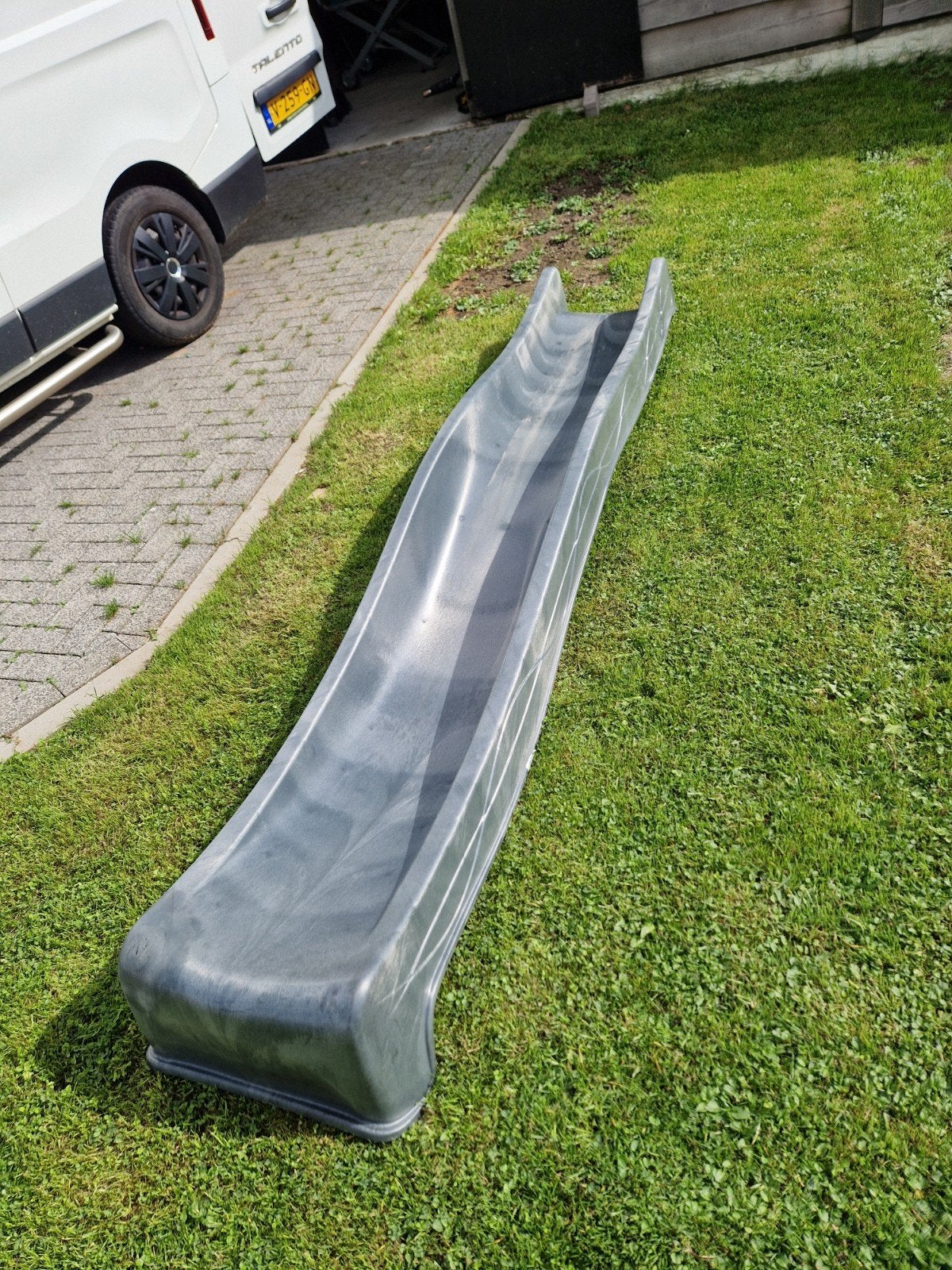 Glijbaan met gerepareerde transportschade 150 cm hoogte, Ophalen, Zo goed als nieuw, Glijbaan