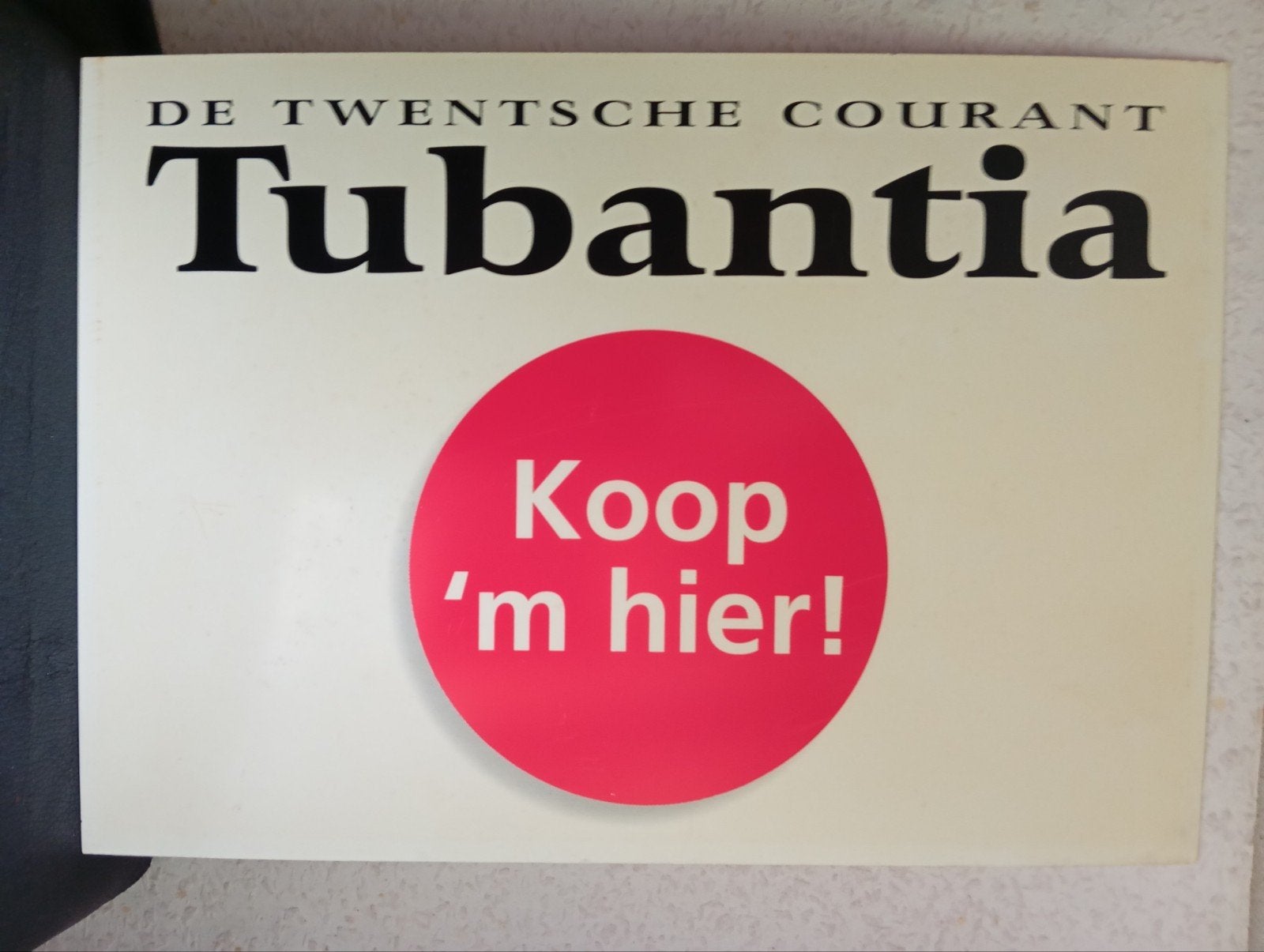 vintage kunststof reclamebord TUBANTIA, Verzamelen, Merken en Reclamevoorwerpen, Ophalen of Verzenden, Gebruikt, Reclamebord