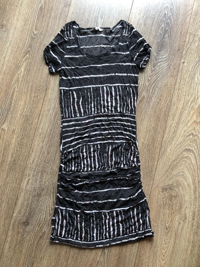 SANDWICH jurk + onderjurk, mt 36, Kleding | Dames, Jurken, Zo goed als nieuw, Maat 36 (S), Zwart, Onder de knie, Ophalen of Verzenden