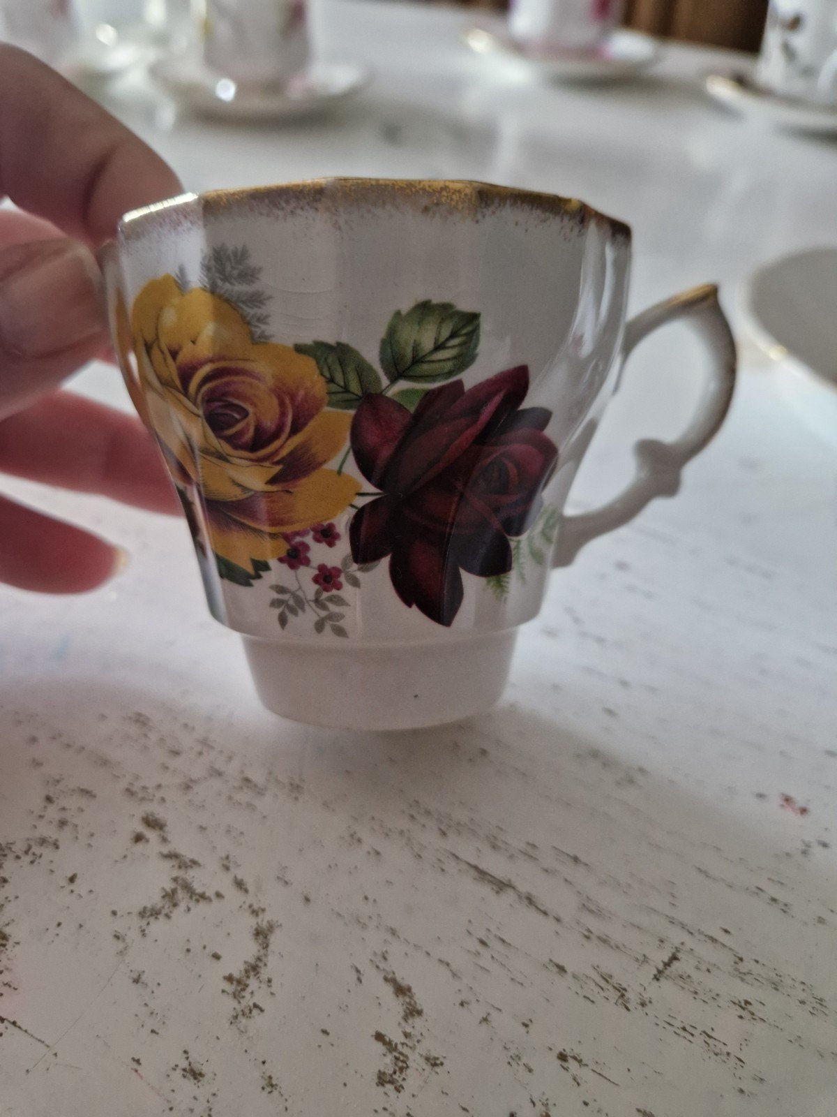 Vintage Aynsley & Co Ltd Staffordshire kopje, rozen, Antiek en Kunst, Ophalen