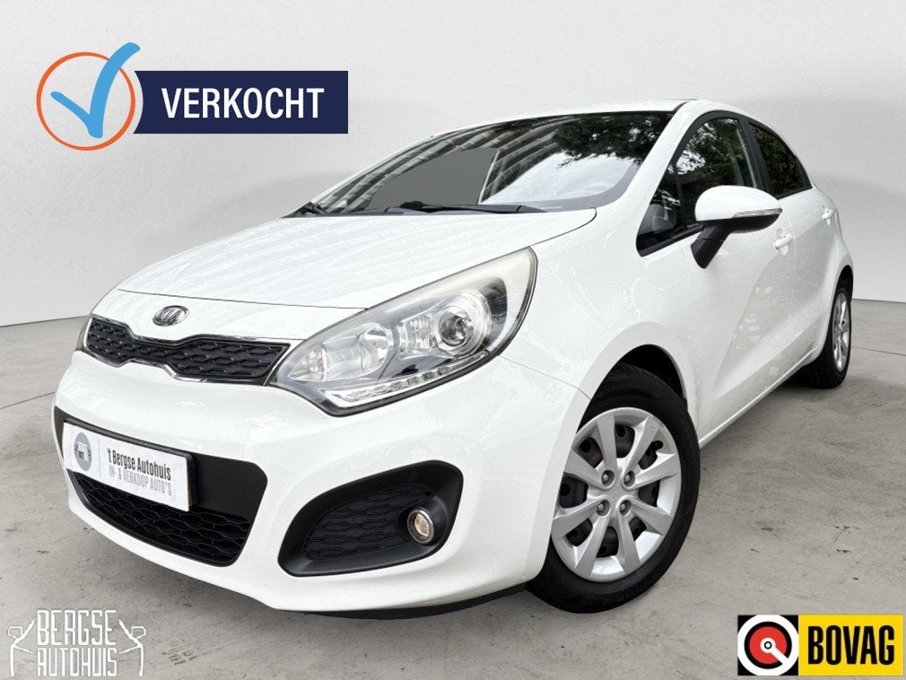 Kia Rio 1.2 CVVT Plus Pack Airco Elek.R Nap (bj 2012), Auto's, Kia, 21 km/l, Euro 5, 4 cilinders, Wit