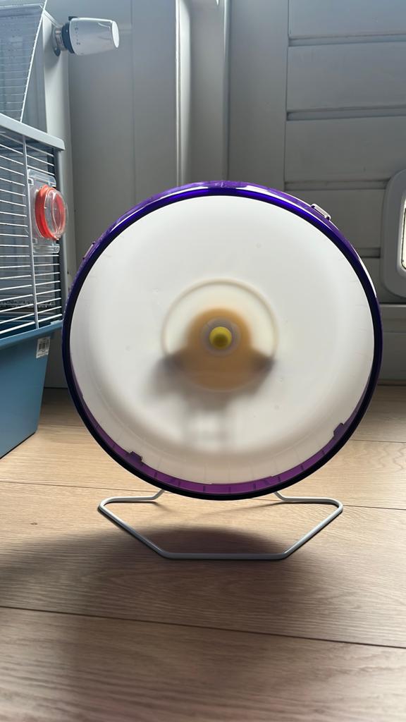 Silent spinner stil looprad hamster 24cm, Dieren en Toebehoren, Knaagdieren en Konijnen | Toebehoren, Ophalen of Verzenden, Gebruikt