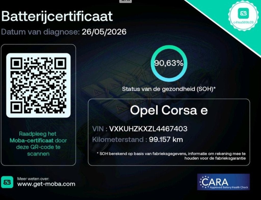 Opel Corsa-e Elegance 50 kWh 91% SOH Carplay|Camera|Navi, Auto's, Opel, 330 km, Zwart, Blauw, Origineel Nederlands