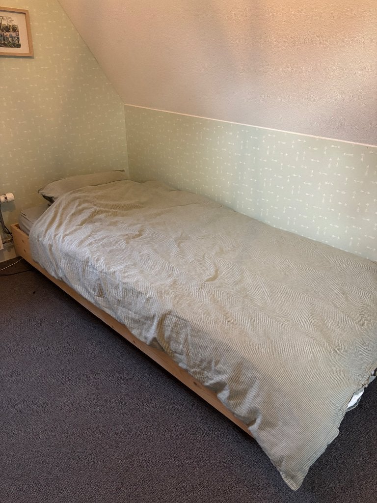 1 persoons bed, Ophalen, Gebruikt, 90 cm, Eenpersoons