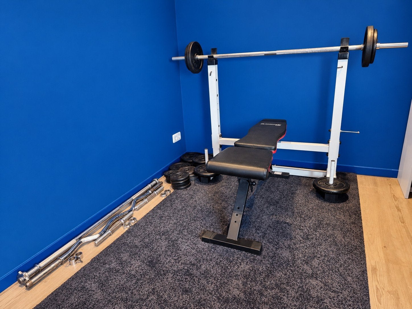 Krachtstation, benchpress, bankdrukbank, halterbank, gewicht, Sport en Fitness, Ophalen, Gebruikt, Armen, Fitnessbank