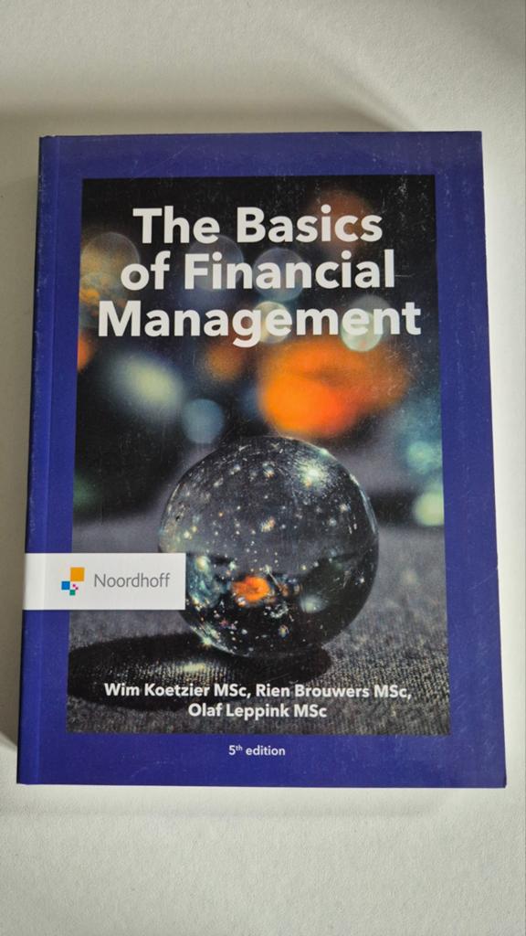 The basics of financial management, Boeken, Ophalen, Zo goed als nieuw, Management