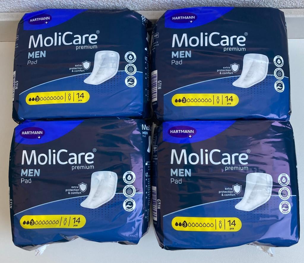MoliCare Premium Men Pad / Inlegger (4x pakken: 14x per pak), Diversen, Verpleegmiddelen, Nieuw, Ophalen of Verzenden