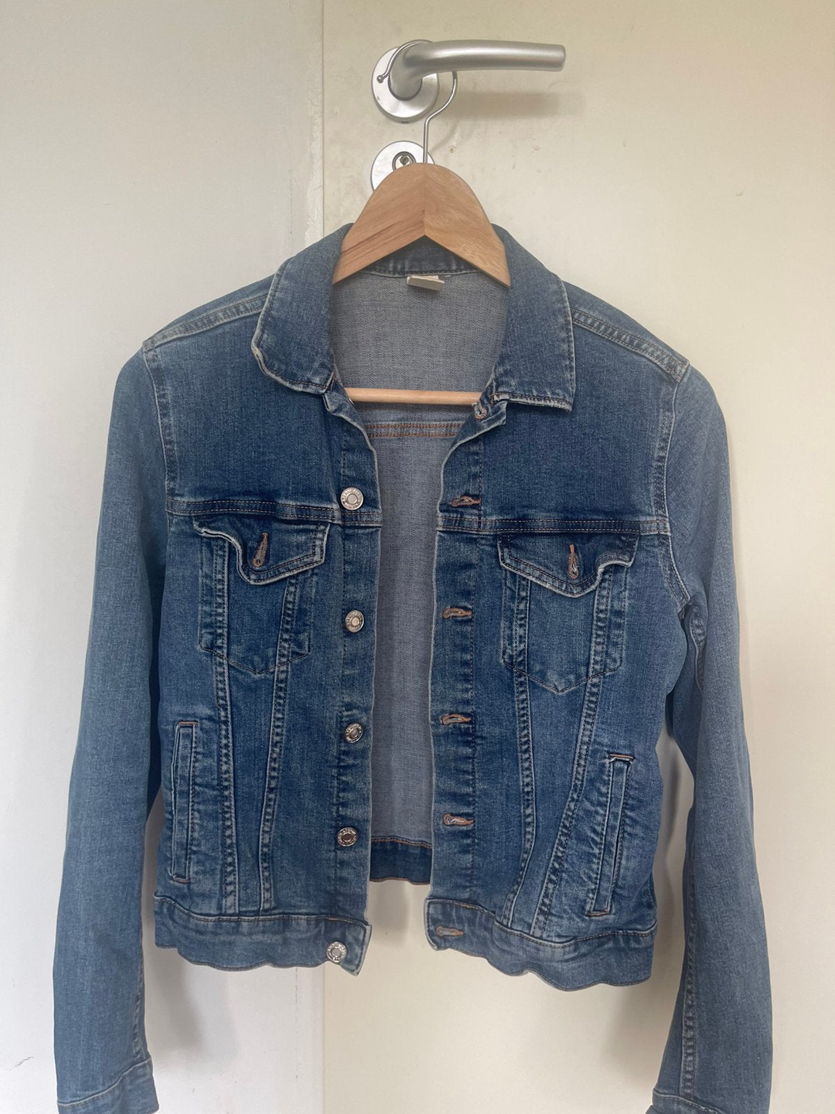 Spijker Jas, Ophalen, Zo goed als nieuw, Maat 36 (S), Blauw