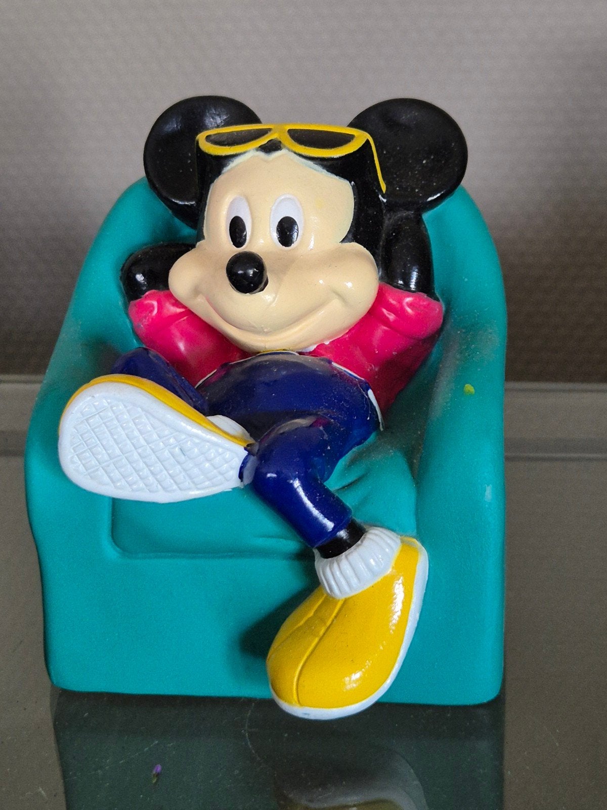 vintage mickey mouse spaarpot, Ophalen of Verzenden, Mickey Mouse, Gebruikt, Beeldje of Figuurtje