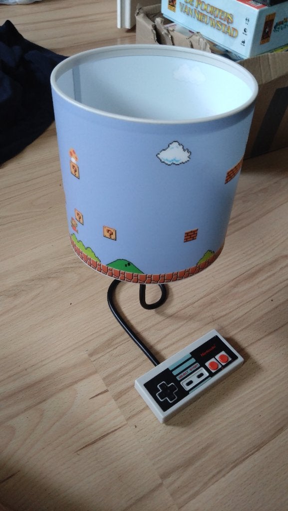 Mario NES lamp, Blauw, Overige merken, Gebruikt, Kunststof
